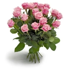 Send bouquet of pink roses by courier to Sofia.