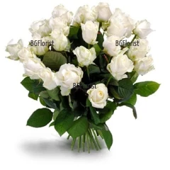 Delicate and beautiful white roses. They are perfect gift for all recipients and occasions.