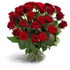 Нежни и красиви, червените рози са прекрасен подарък за всеки получател и повод.  Класически и романтичен, този букет е универсален символ на любов.