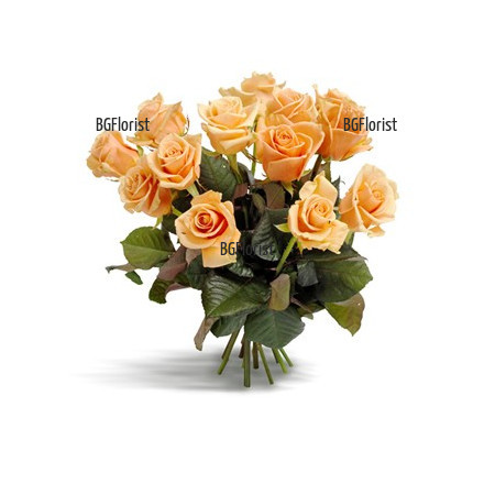 Send bouquet of orange roses by courier to Sofia.