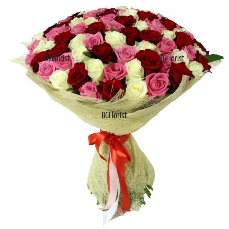 Send 101 roses to sofia Bulgaria