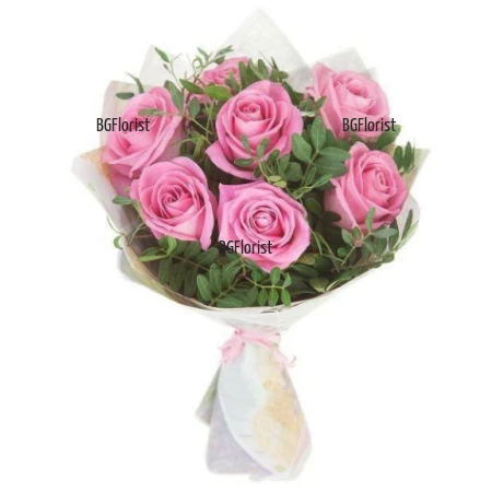 Send tender bouquet of pink roses to Sofia