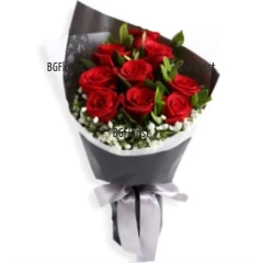 Send bouquet of roses by courier to Sofia