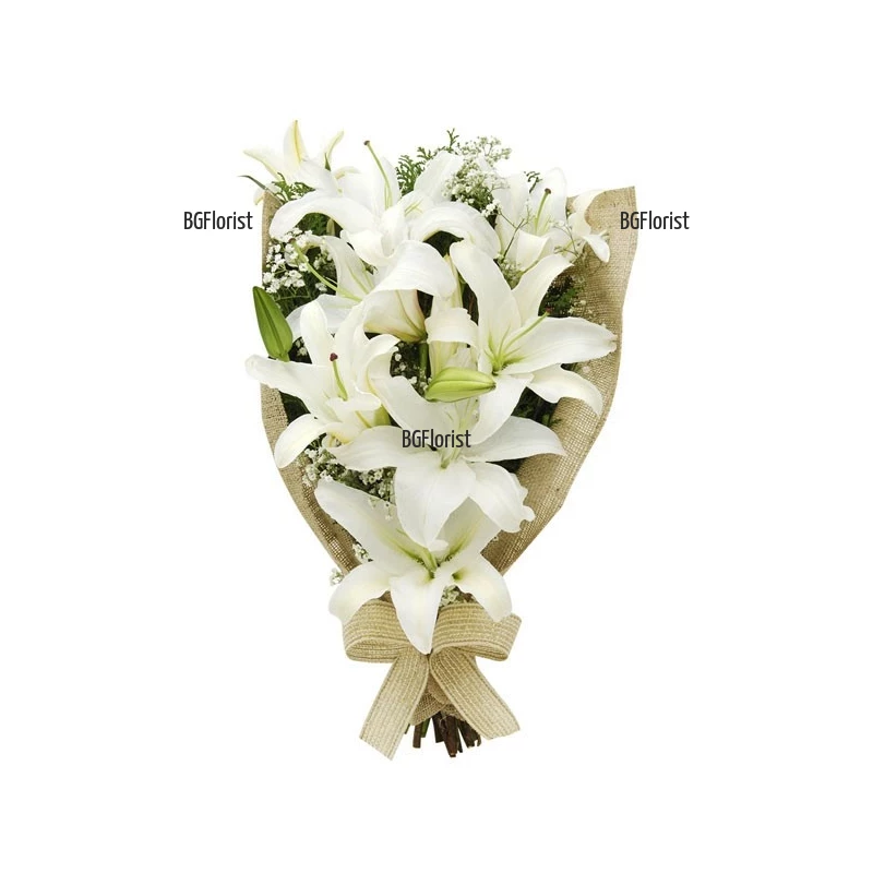 Send bouquet of lilies by courier to Sofia