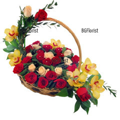 Send stylish flower basket to Sofia