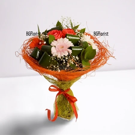 Send modern bouquet of gerberas to Sofia