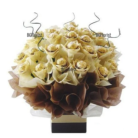 Order and deliver bouquet of 51 chocolates Ferrero Rocher