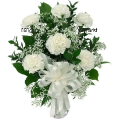 Send Bouquet of white carnations to Sofia