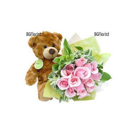Send roses and Teddy Bear by courier to Sofia