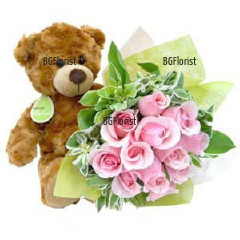 Send roses and Teddy Bear by courier to Sofia