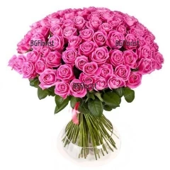 Send bouquet of 101 pink roses to Sofia.