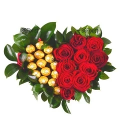 Send heart of roses and chocolates to Sofia.