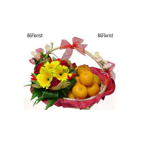 Send a basket with flowers and fruits to Sofia