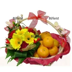 Send a basket with flowers and fruits to Sofia