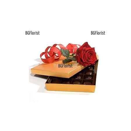 Send a rose and chocolates  by courier to Sofia