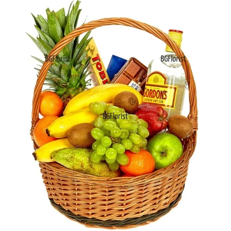 Order and deliver a basket with fruits and gifts to Sofia