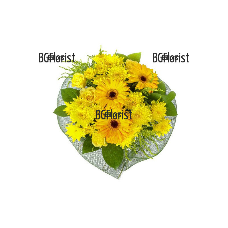 Доставка на букет от жълти цветя в София
