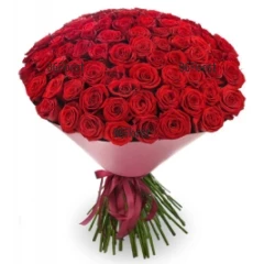 Romantic bouquet of 101 red roses