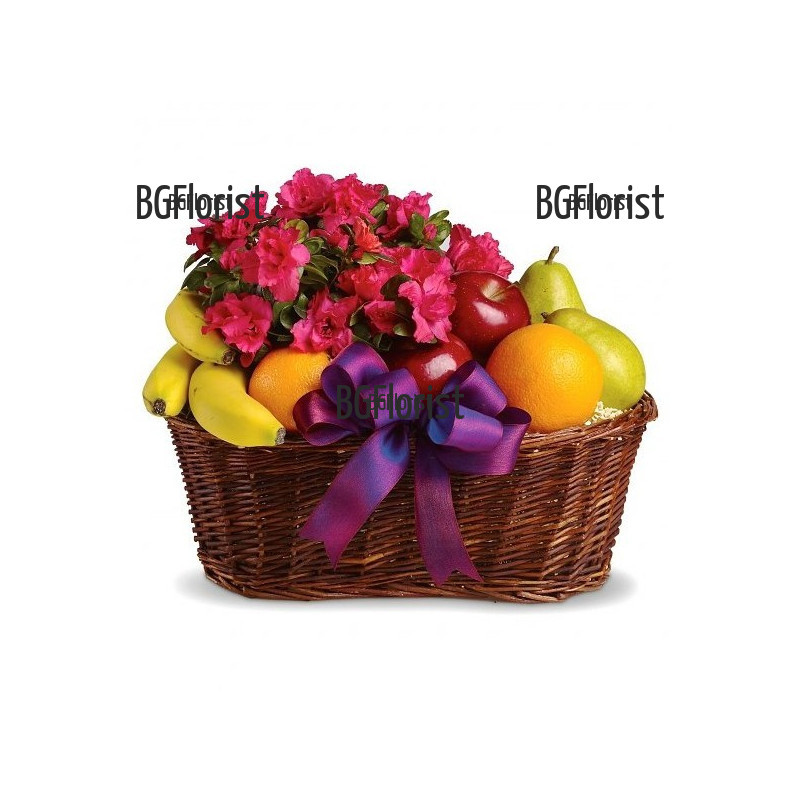 Send basket with flowers and fruits to Bulgaria
