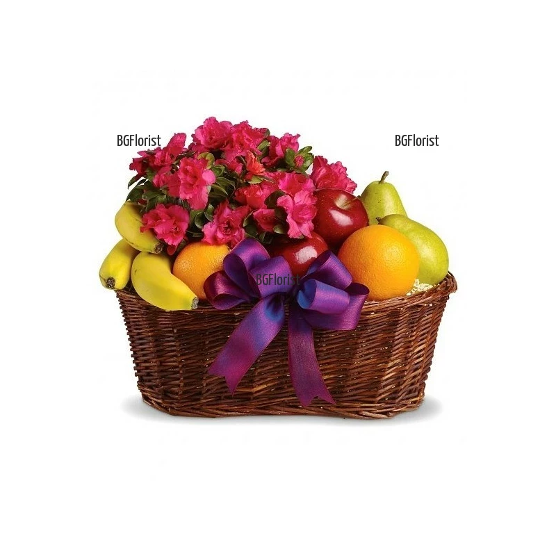 Send basket with flowers and fruits to Bulgaria