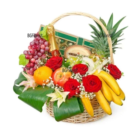 Send a basket with flowers, fruits and gifts