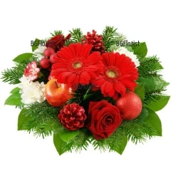 Send original Christmas bouquet by courier to Sofia