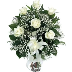 Send a bouquet of white roses
