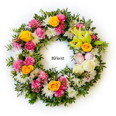 Send a funeral wreath of bright flowers to Sofia and the region.