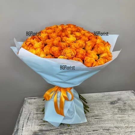 Send 101 orange roses to Bulgaria