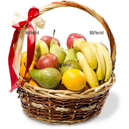 Поръчка на подарък кошница с плодове