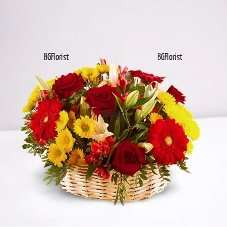 Send a basket with various flowers.