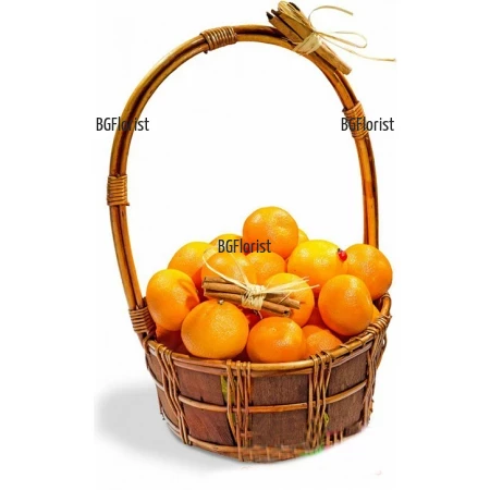 Send a basket with oranges
