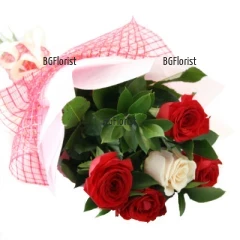 Онлайн поръчка на букет от рози романтична вечер