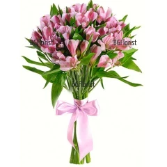 Esmeralda - beautiful bouquet of pink alstroemerias