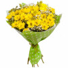 Delivery of a bouquet of yellow chrysanthemums