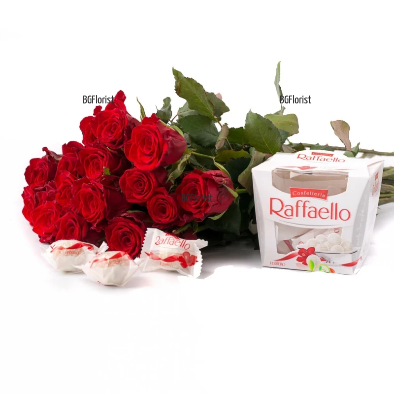 Order online and send to Bulgaria roses and chocolates