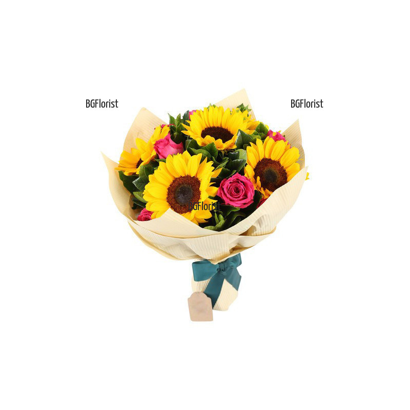 Flower delivery to Bulgaria sunflowers bouquet