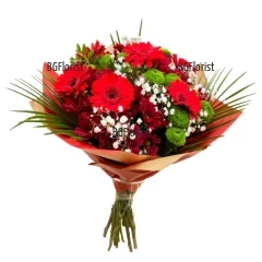 Send a bouquet of gerberas and flowers to Bulgaria