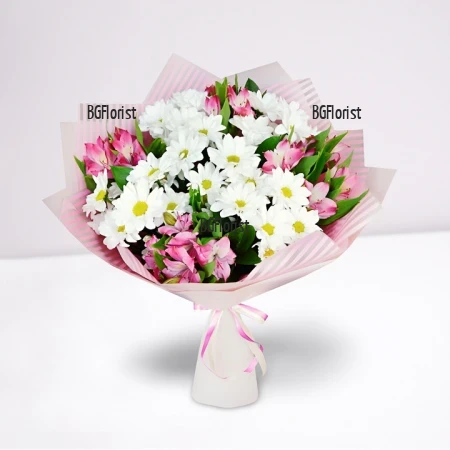 Доставка на красив нежен букет от цветя