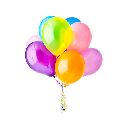 15 colorful helium balloons