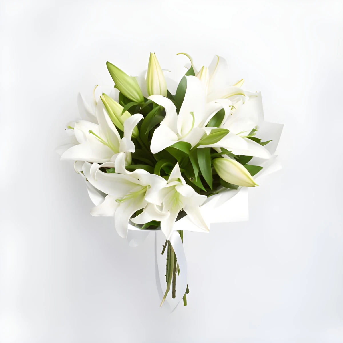 Send bouquet of white lilies to Sofia