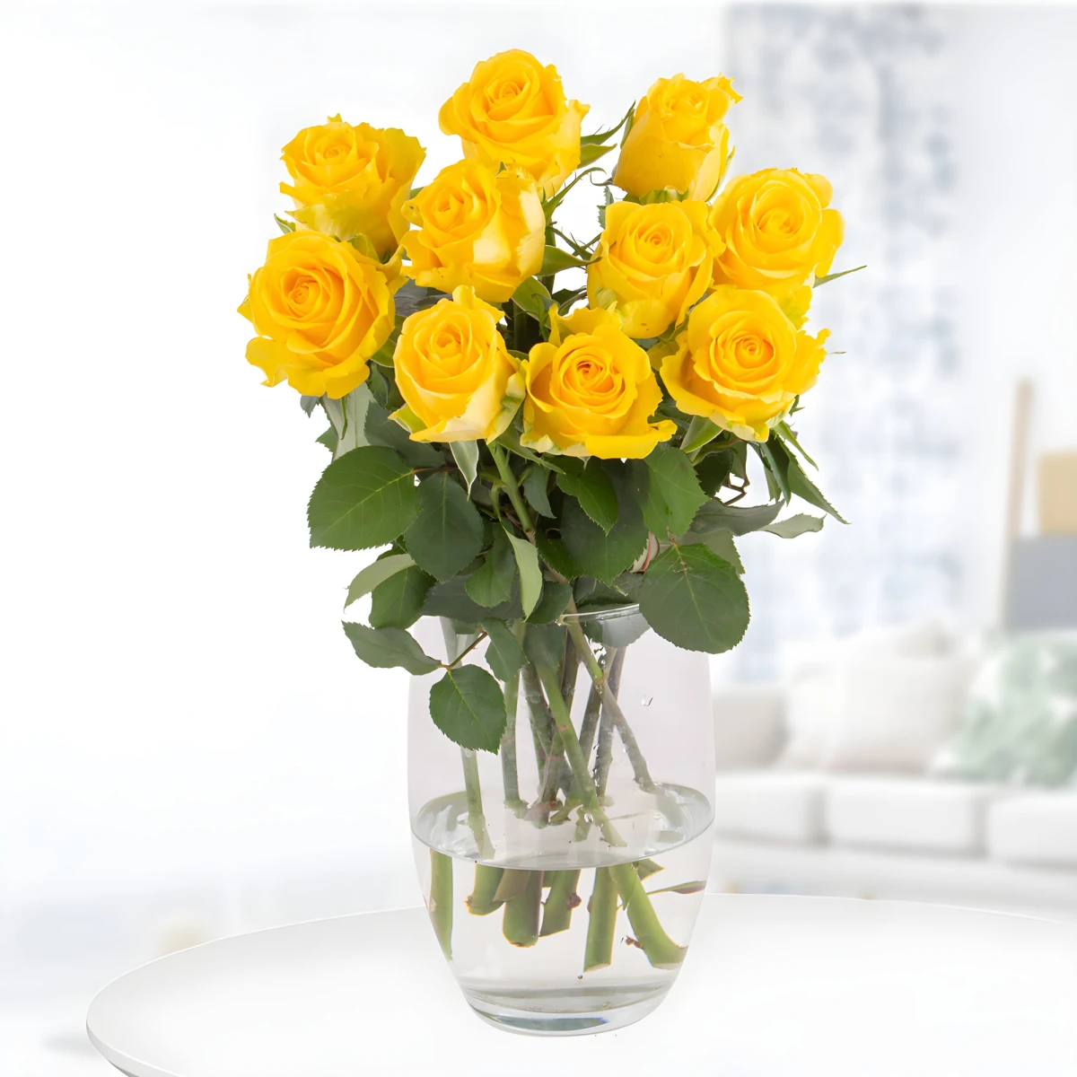 Send bouquet of yellow roses by courier to Sofia.