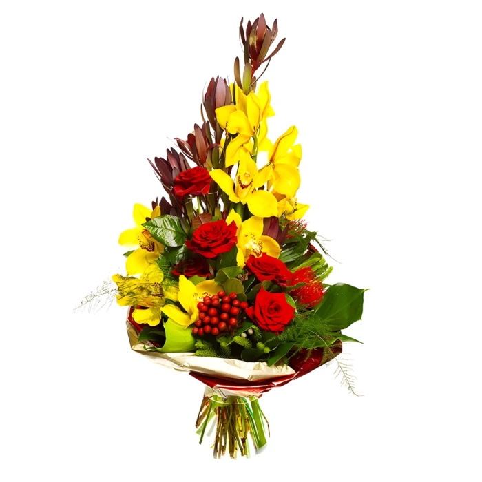 Send bouquet of roses and orchids to Plovdiv
