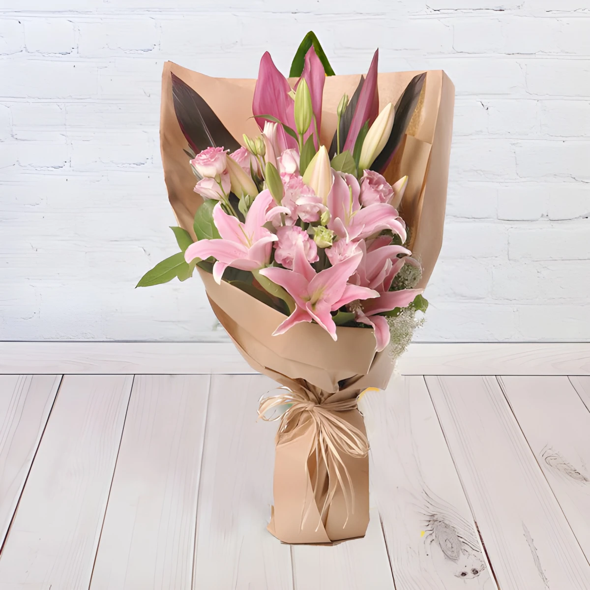 Send bouquet of lilies and lisianthus to Sofia