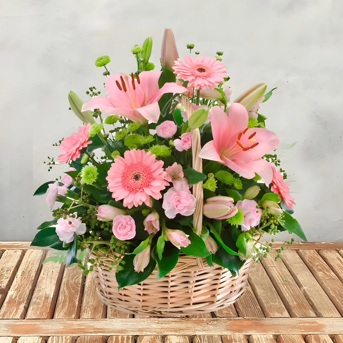 Send Big basket with mixed flowers to Sofia