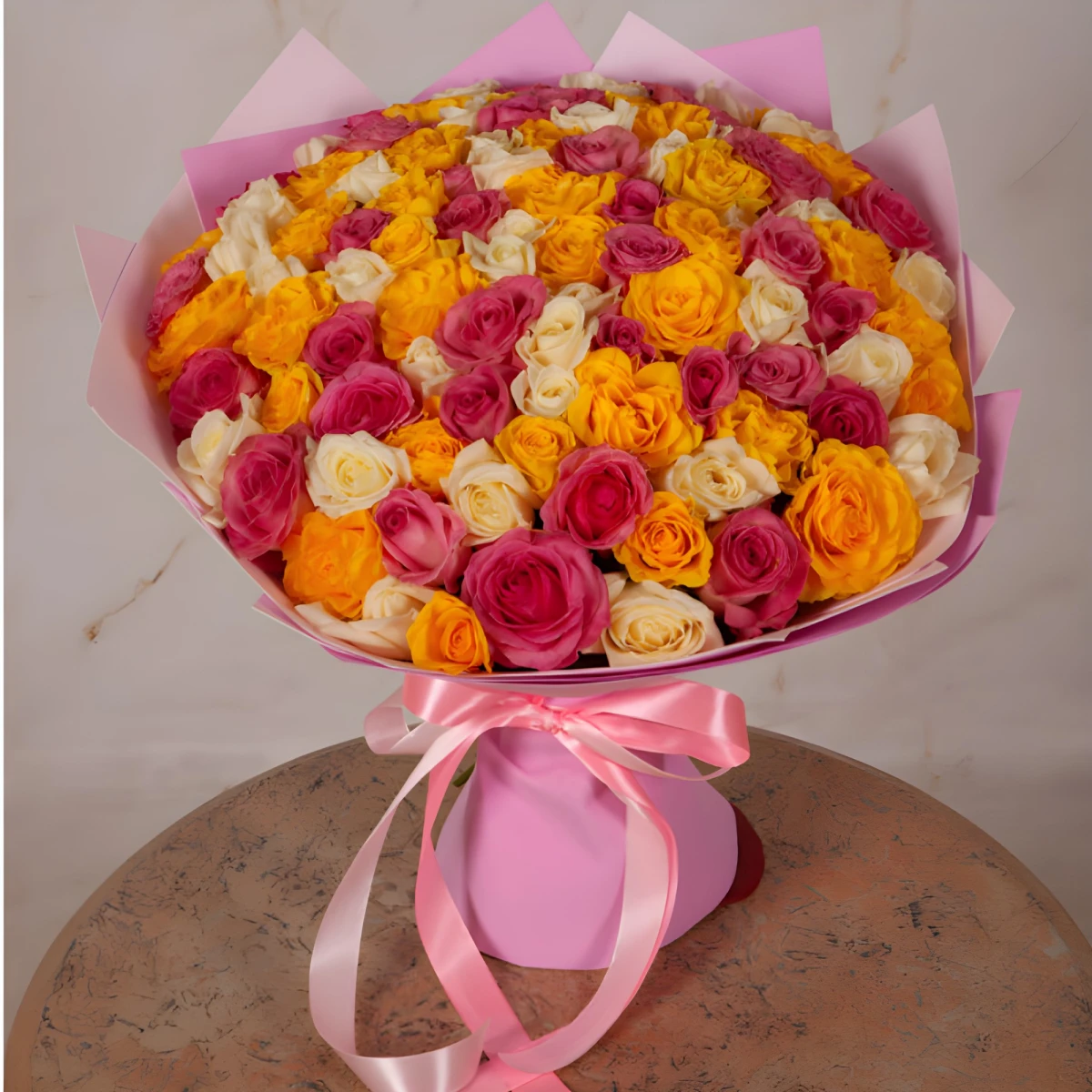 Send 101 multicoloured roses to Sofia