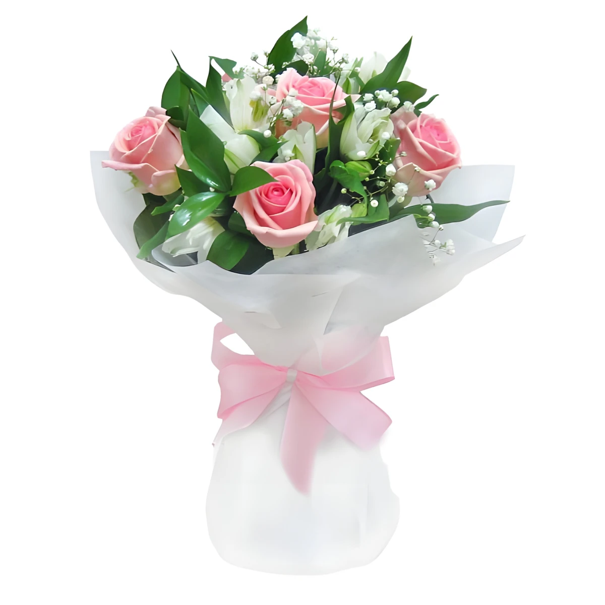 Send bouquet of pink  roses to Sofia by courier.