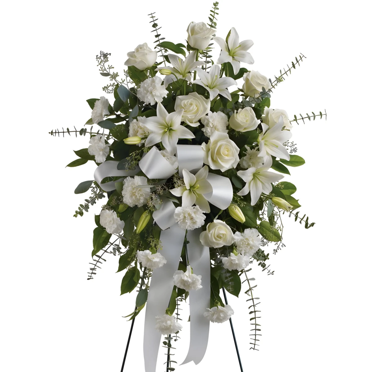 Send Funeral arrangement of mixed flowers