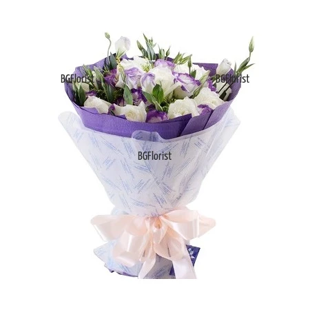 Send bouquet of loving eustomas