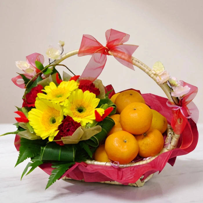 Send a basket with flowers and fruits to Sofia
